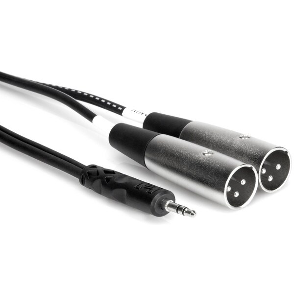 Main product image for Hosa CYX-402M 3.5mm Male TRS to Dual Male XLR Stereo Breakout 2m241-9054